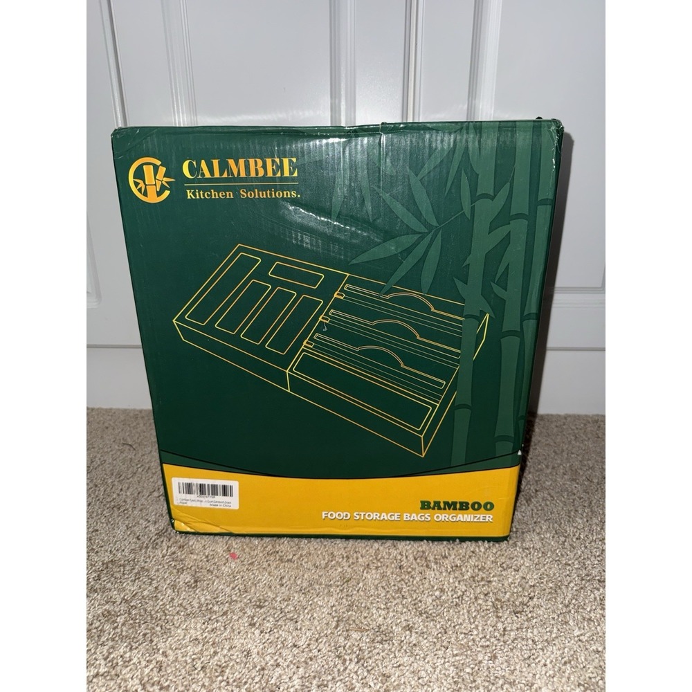 Calmbee Kitchen Solutions‎ Bamboo Food Storage Bag Organizer